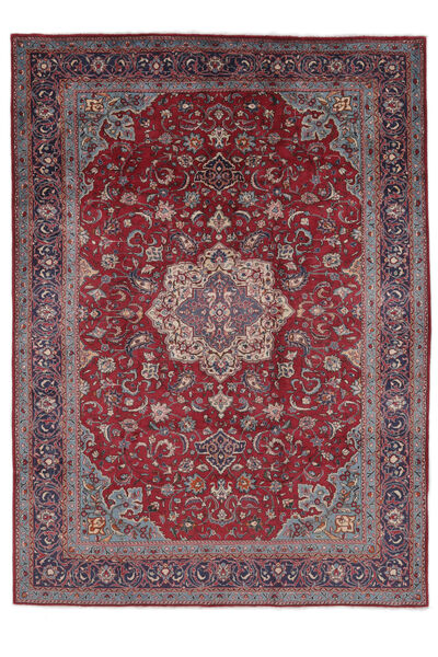  Sarough Teppe 215X295 Ekte Orientalsk Håndknyttet Svart/Mørk Rød (Ull, Persia/Iran)