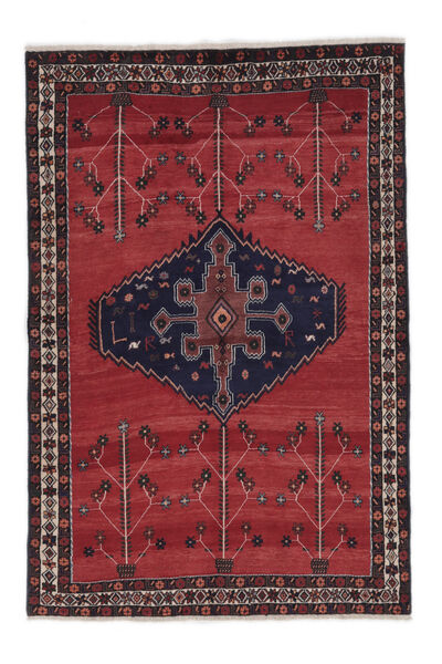  Afshar Teppe 151X220 Ekte Orientalsk Håndknyttet Svart/Mørk Brun (Ull, Persia/Iran)