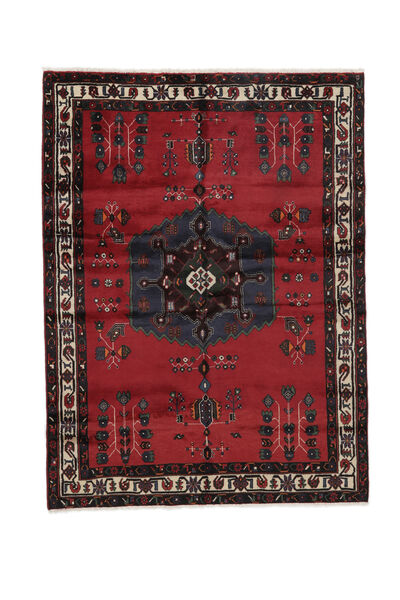  Afshar Teppe 164X220 Ekte Orientalsk Håndknyttet Svart/Mørk Rød (Ull, Persia/Iran)