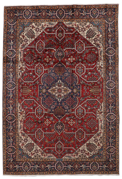  Tabriz Teppe 243X353 Ekte Orientalsk Håndknyttet Svart/Mørk Brun (Ull, Persia/Iran)