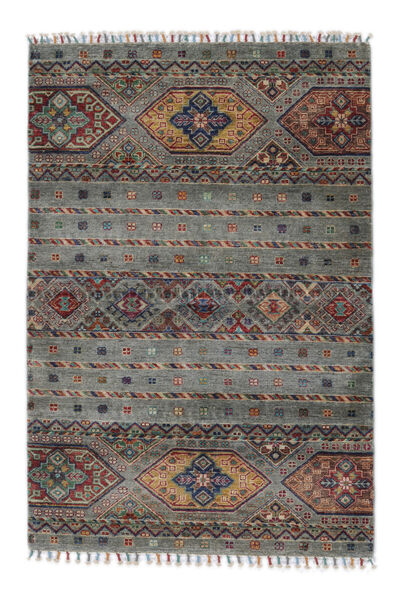  Shabargan Teppe 100X149 Ekte Orientalsk Håndknyttet Svart, Mørk Grå (Ull, Afghanistan)