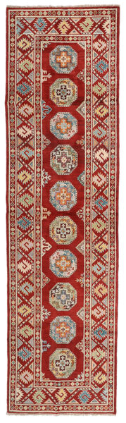  Kazak Fine Teppe 80X295 Ekte Orientalsk Håndknyttet Teppeløpere Mørk Rød, Brun (Ull, Afghanistan)