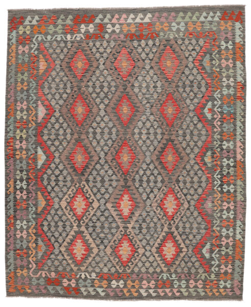  Kelim Afghan Old Style Teppe 256X298 Ekte Orientalsk Håndvevd Mørk Brun/Mørk Grå Stort (Ull, Afghanistan)