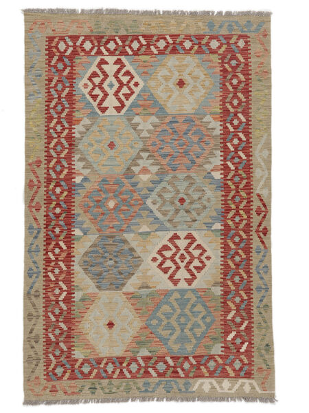  Kelim Afghan Old Style Teppe 117X181 Ekte Orientalsk Håndvevd Hvit/Creme/Mørk Brun (Ull, Afghanistan)
