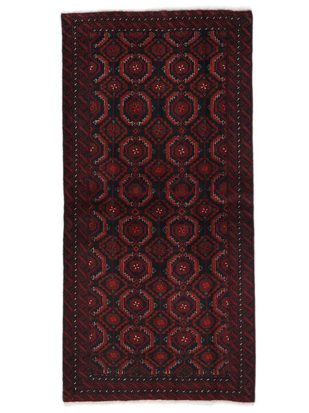 100X204 Beluch Teppe Teppe Orientalsk Svart/Mørk Rød (Ull, Persia/Iran)