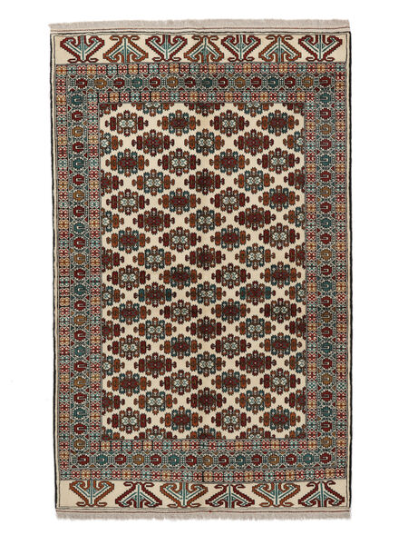  Turkaman Teppe 155X248 Ekte Orientalsk Håndknyttet Svart/Mørk Brun (Ull, Persia/Iran)