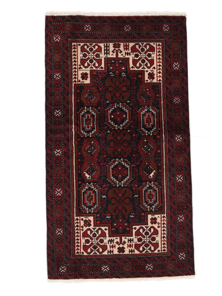  Persisk Beluch Teppe Teppe 106X190 Svart/Mørk Rød (Ull, Persia/Iran)