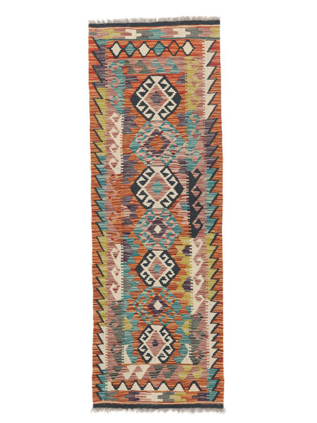  Kelim Afghan Old Style Teppe 67X193 Ekte Orientalsk Håndvevd Teppeløpere Svart (Ull, Afghanistan)