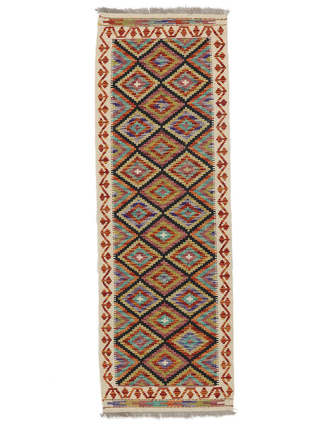 Kelim Afghan Old Style Teppe 65X191 Ekte Orientalsk Håndvevd Teppeløpere Mørk Brun (Ull, Afghanistan)
