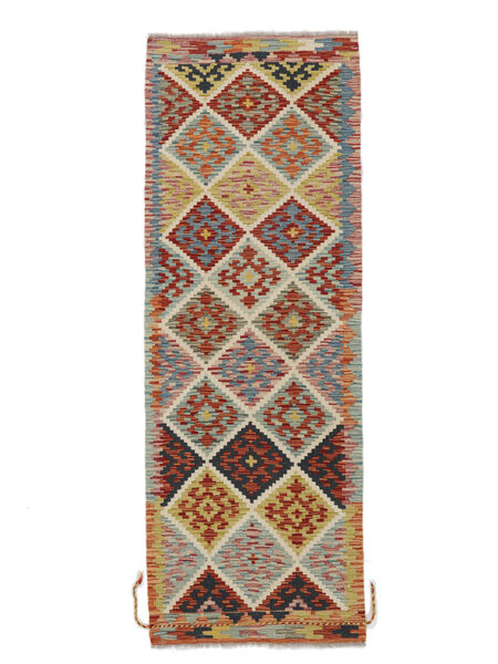  Kelim Afghan Old Style Teppe 69X193 Ekte Orientalsk Håndvevd Teppeløpere Mørk Brun (Ull, Afghanistan)