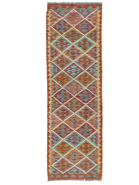  Kelim Afghan Old Style Teppe 61X195 Ekte Orientalsk Håndvevd Teppeløpere Mørk Brun (Ull, Afghanistan)
