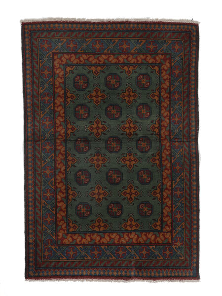  Afghan Fine Teppe 100X148 Ekte Orientalsk Håndknyttet Svart (Ull, )