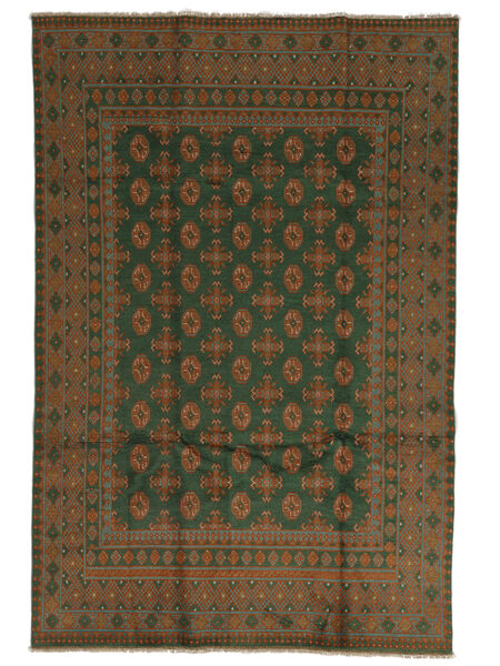  Afghan Fine Teppe 194X289 Ekte Orientalsk Håndknyttet Svart/Brun (Ull, )