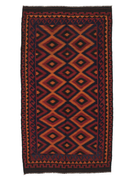  Afghan Vintage Kelim Teppe 157X285 Ekte Orientalsk Håndvevd Svart/Mørk Rød (Ull, )