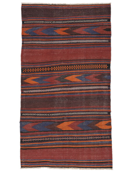  Afghan Vintage Kelim Teppe 115X206 Ekte Orientalsk Håndvevd Svart/Mørk Rød (Ull, )