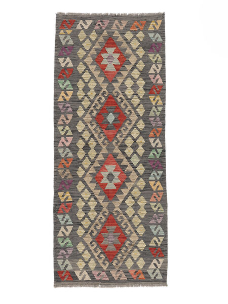  Kelim Afghan Old Style Teppe 81X195 Ekte Orientalsk Håndvevd Teppeløpere Brun/Oransje (Ull, )