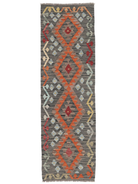  Kelim Afghan Old Style Teppe 58X190 Ekte Orientalsk Håndvevd Teppeløpere Brun/Svart (Ull, )