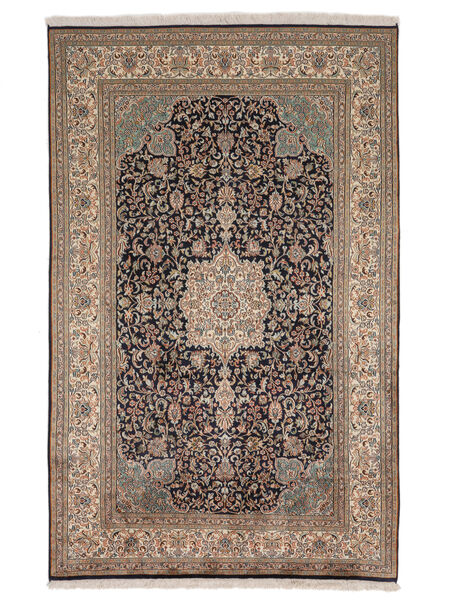  Kashmir Ren Silke Teppe 122X191 Ekte Orientalsk Håndknyttet Mørk Brun/Brun (Silke, India)