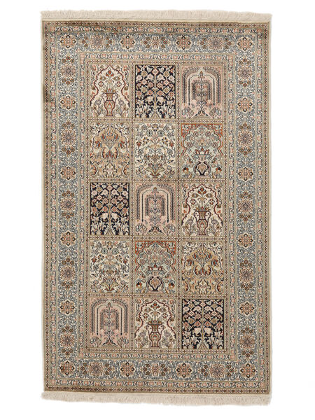  Kashmir Ren Silke Teppe 98X160 Ekte Orientalsk Håndknyttet Brun, Oransje (Silke, India)