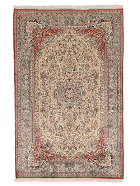  Kashmir Ren Silke Teppe 120X188 Ekte Orientalsk Håndknyttet Brun/Oransje (Silke, )
