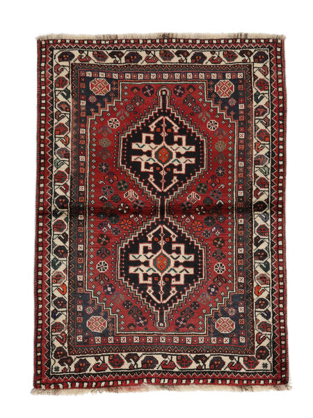  Shiraz Teppe 117X162 Ekte Orientalsk Håndknyttet Svart/Mørk Brun (Ull, Persia/Iran)