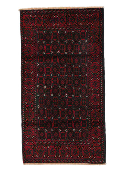  Beluch Teppe 95X175 Ekte Orientalsk Håndknyttet Svart (Ull, Persia/Iran)