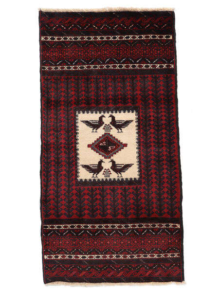  Persisk Beluch Teppe 80X160 Svart/Mørk Rød (Ull, Persia/Iran)