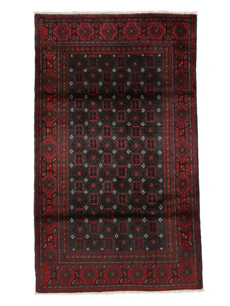  Beluch Teppe 107X180 Ekte Orientalsk Håndknyttet Svart/Mørk Rød (Ull, )