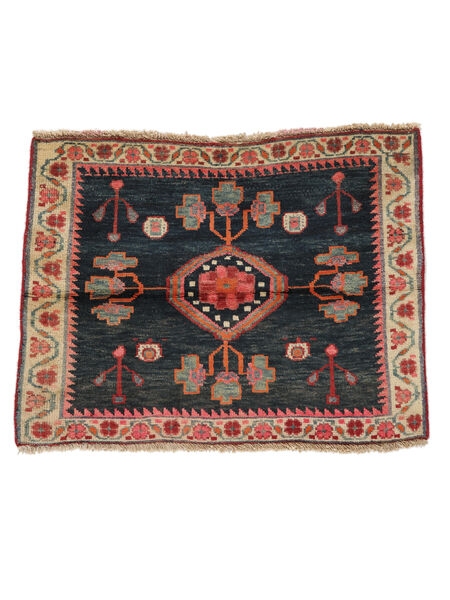  Afshar/Sirjan Teppe 57X75 Ekte Orientalsk Håndknyttet Svart/Mørk Rød (Ull, Persia/Iran)