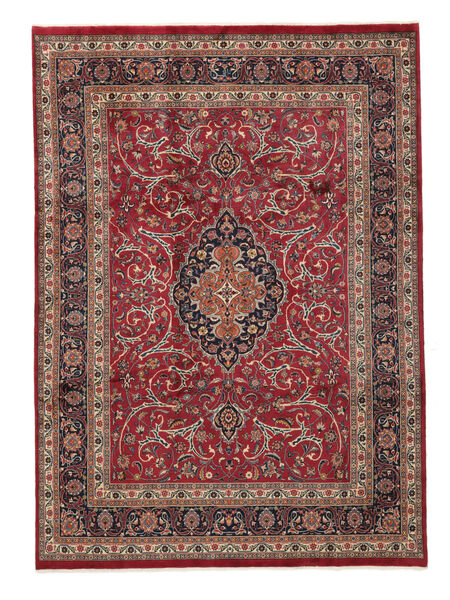  Mashad Teppe 247X345 Ekte Orientalsk Håndknyttet Mørk Brun/Mørk Rød (Ull, Persia/Iran)