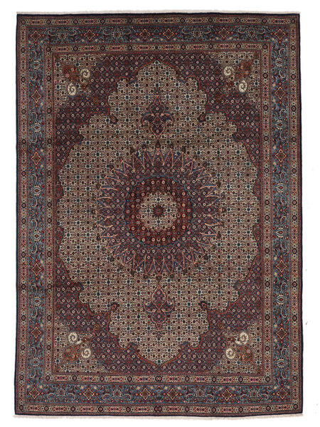  Moud Teppe 270X388 Ekte Orientalsk Håndknyttet Svart/Mørk Brun Stort ( Persia/Iran)