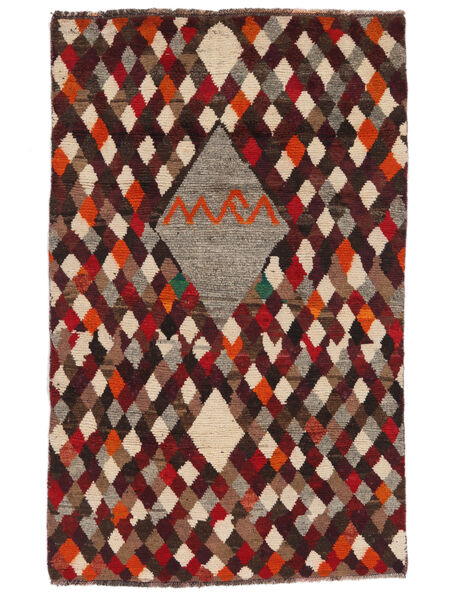 109X171 Moroccan Berber - Afghanistan Teppe Ekte Moderne Håndknyttet Svart/Mørk Rød (Ull, Afghanistan)