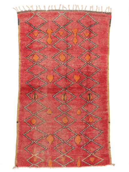  Berber Moroccan - Mid Atlas Vintage Teppe 150X260 Ekte Moderne Håndknyttet Mørk Rød/Rød (Ull, )