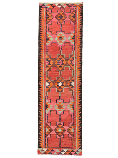  Herki Kelim Vintage Teppe 98X327 Ekte Orientalsk Håndvevd Teppeløpere Rød/Mørk Rød (Ull, )