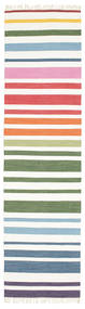  Rainbow Stripe - Flerfarget Teppe 80X300 Ekte Moderne Håndvevd Teppeløpere Flerfarget (Bomull, )