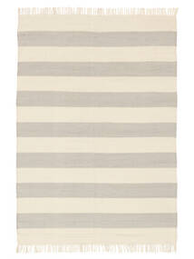  Cotton Stripe - Grå/Off Vit Teppe 160X230 Ekte Moderne Håndvevd Lys Grå/Beige (Bomull, India)