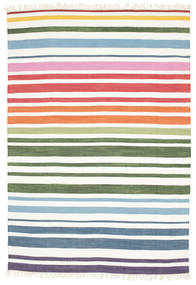  Rainbow Stripe - Vit Teppe 160X230 Ekte Moderne Håndvevd Hvit/Creme (Bomull, India)