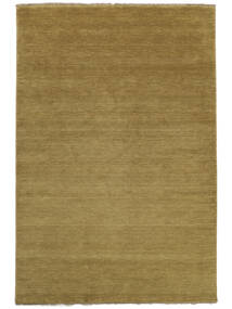  Handloom Fringes - Olivengrønn Teppe 140X200 Moderne Beige/Brun (Ull, India)