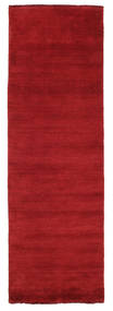 Handloom Fringes - Mørk Rød Teppe 80X250 Moderne Teppeløpere Rød (Ull, India)