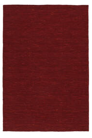  Kelim Loom - Mørk Rød Teppe 200X300 Ekte Moderne Håndvevd Mørk Rød (Ull, India)
