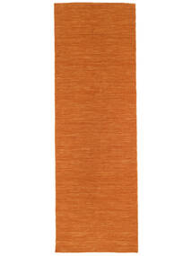  Kelim Loom - Oransje Teppe 80X250 Ekte Moderne Håndvevd Teppeløpere Oransje (Ull, India)