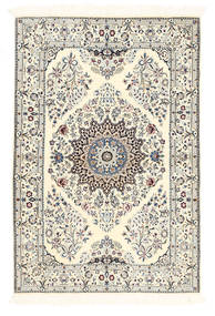  Nain 6La Teppe 100X150 Ekte Orientalsk Håndknyttet Beige/Lys Grå (Ull/Silke, Persia/Iran)