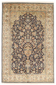  Kashmir Ren Silke Teppe 124X190 Ekte Orientalsk Håndknyttet Lysbrun/Beige (Silke, India)