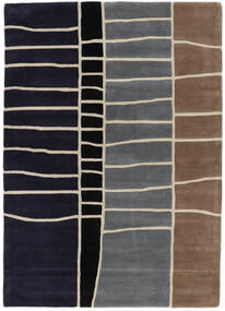  Abstract Bamboo Handtufted Teppe 160X230 Moderne Svart/Mørk Brun (Ull, India)