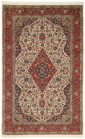  Ilam Sherkat Farsh Silke Teppe 135X218 Ekte Orientalsk Håndknyttet Mørk Brun/Mørk Rød ( Persia/Iran)
