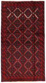  Beluch Teppe 102X187 Ekte Orientalsk Håndknyttet Mørk Rød/Mørk Brun (Ull, Persia/Iran)