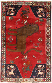  Ghashghai Fine Teppe 129X208 Ekte Orientalsk Håndknyttet Rød/Brun (Ull, )
