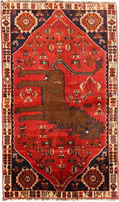  Ghashghai Fine Teppe 130X220 Ekte Orientalsk Håndknyttet Rød, Brun (Ull, )
