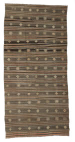  Kelim Vintage Tyrkiske Teppe 172X357 Ekte Orientalsk Håndvevd Teppeløpere Brun/Svart (Ull, )