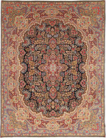  Kerman Sherkat Farsh Teppe 297X382 Ekte Orientalsk Håndknyttet Mørk Brun/Mørk Rød Stort (Ull, Persia/Iran)